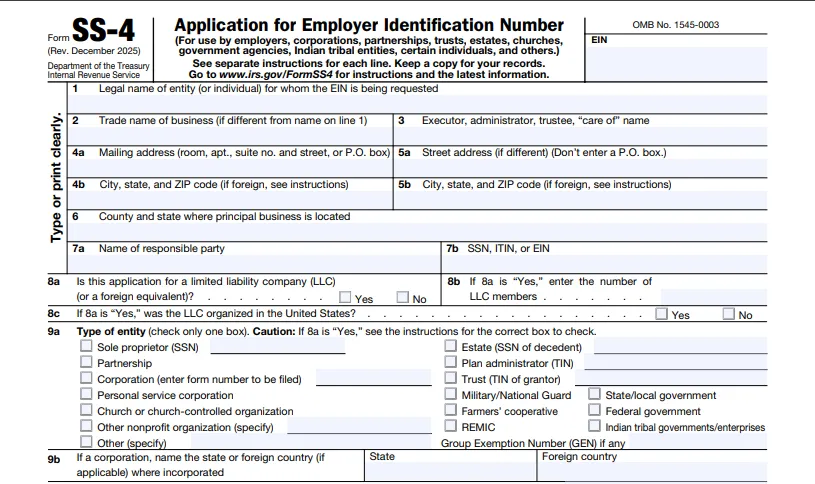 how to fill Fill Out Form SS-4